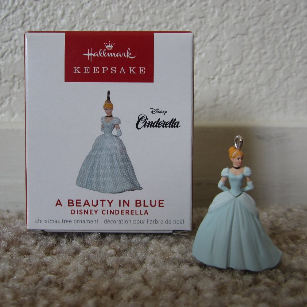 Disney Cinderella A Beauty in Blue 2022 Hallmark miniature ornament